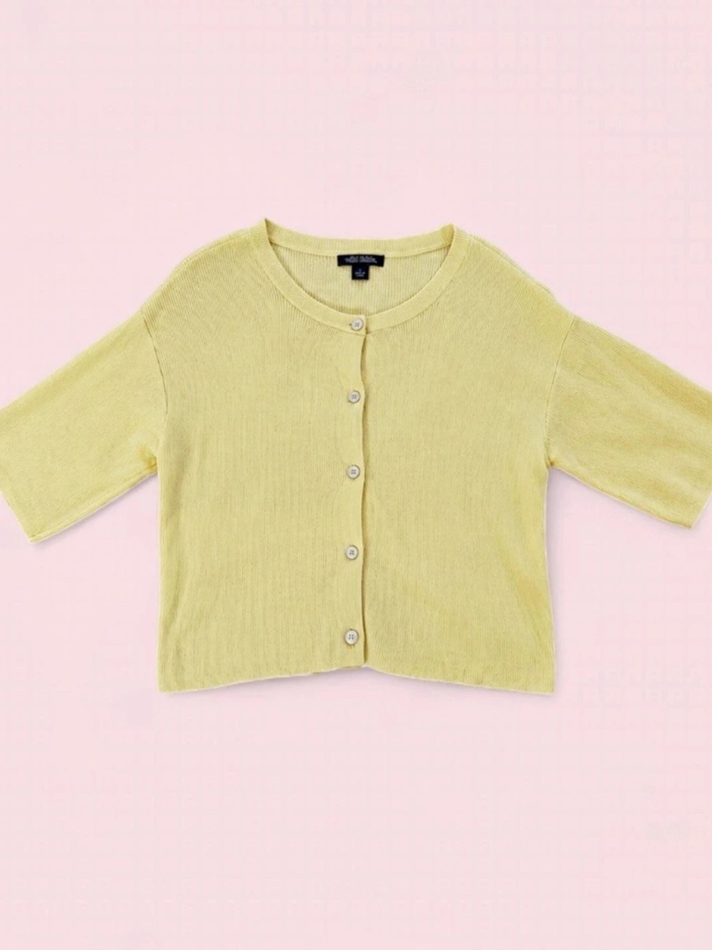 Wild Fable Women'Small Cap Sleeve Crewneck Shrunken Cardigan Sweater Shrunken